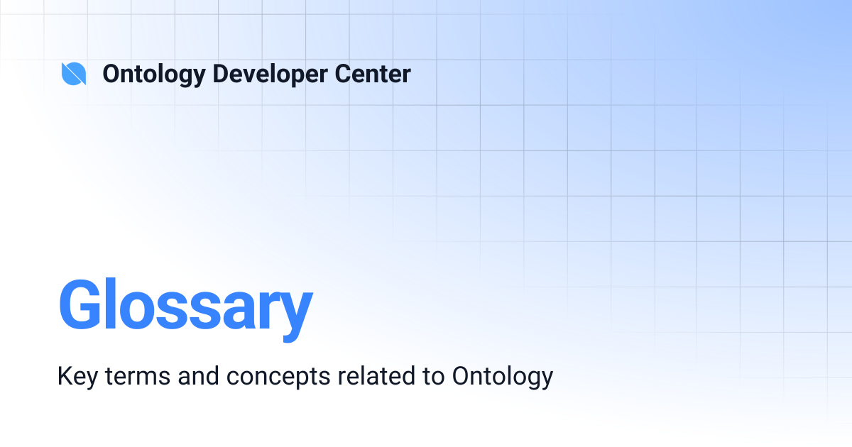 Glossary | Ontology Developer Center