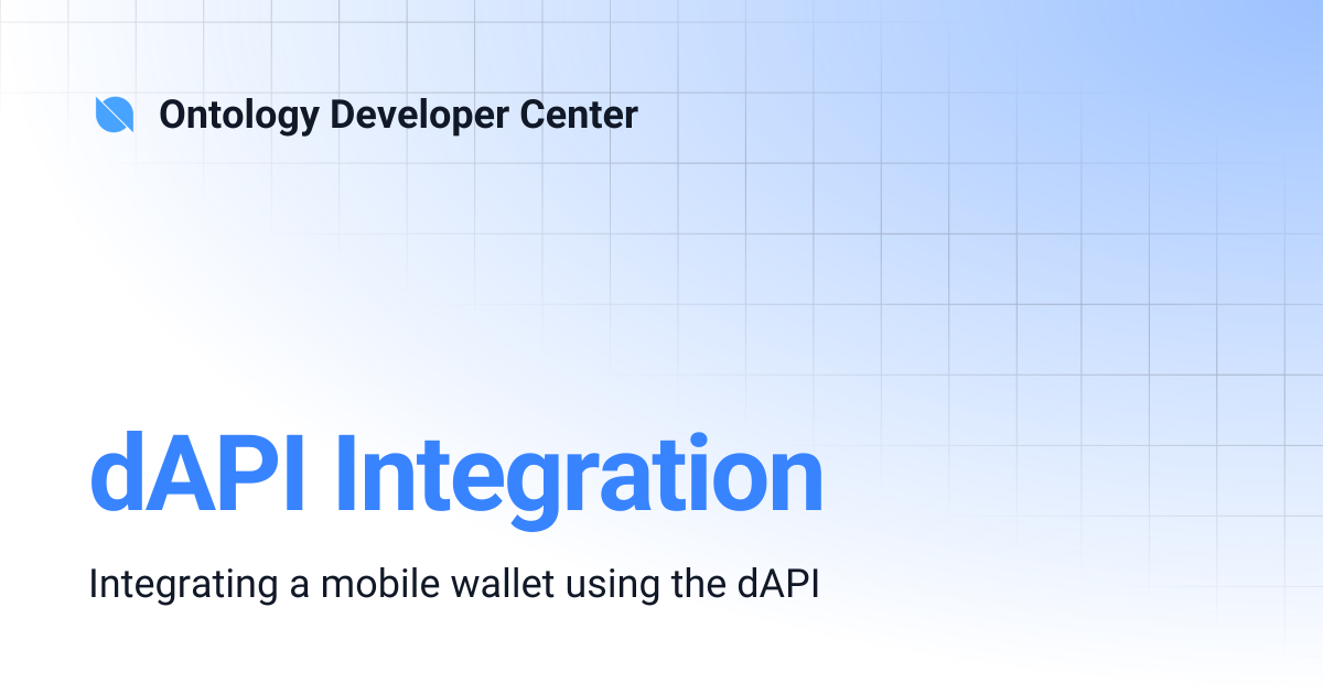 dAPI Integration | Ontology Developer Center
