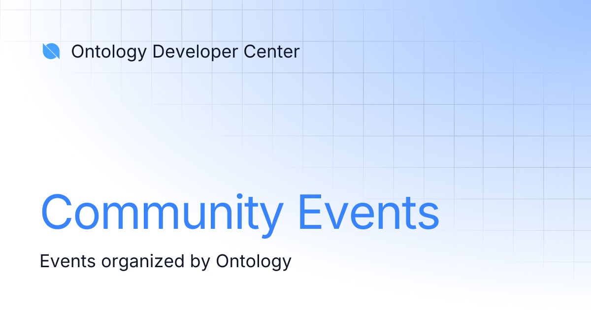 Community Events | Ontology Developer Center