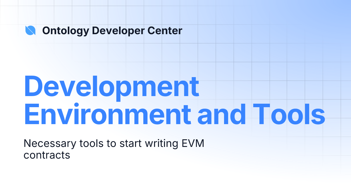 Development Environment and Tools | Ontology Developer Center